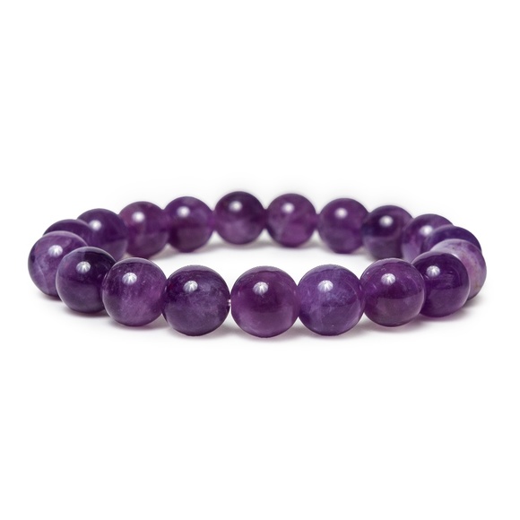 Natural Amethyst Stretch Bracelet for Woman - The Stone of Anti-stress - Picture 1 of 4